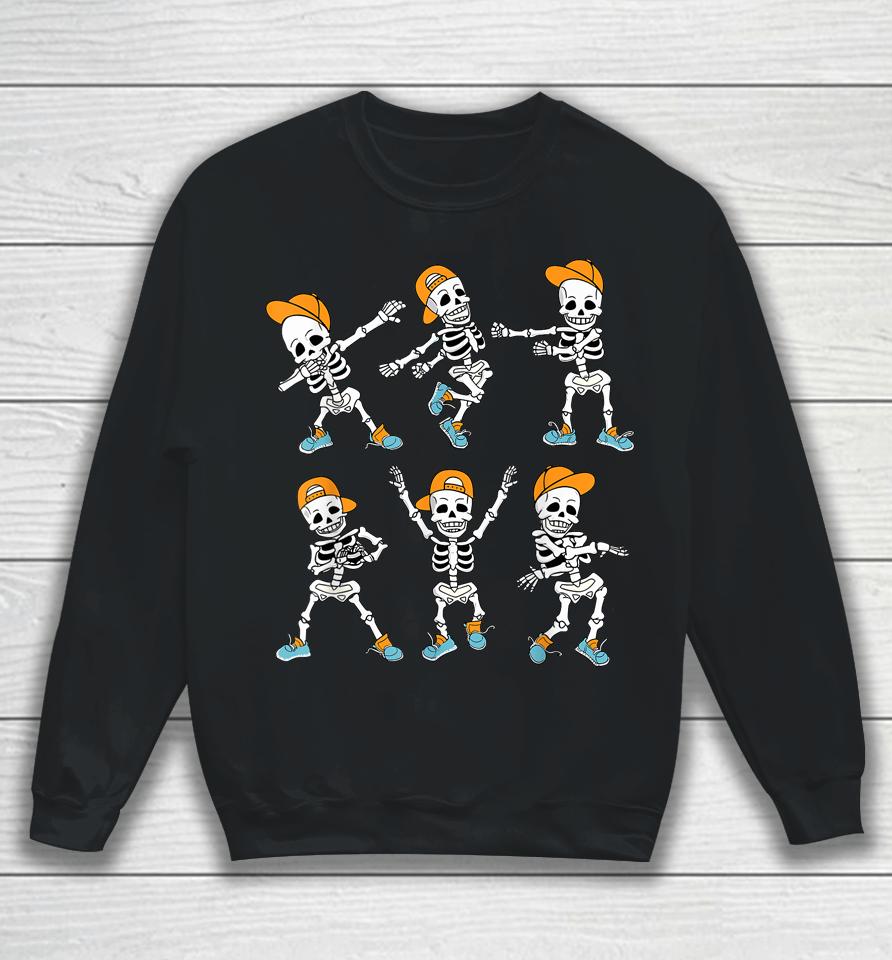 Dancing Skeleton Dabbing Skeletons Dance Sweatshirt