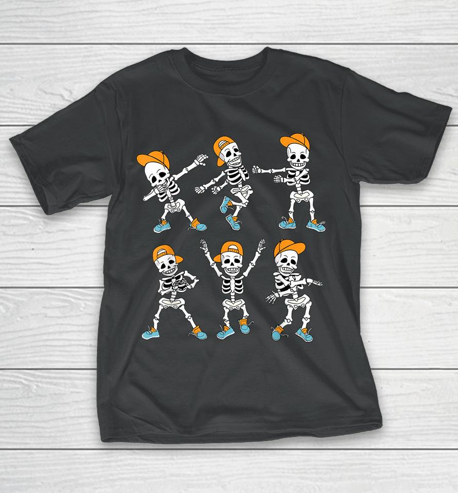 Dancing Skeleton Dabbing Skeletons Dance T-Shirt