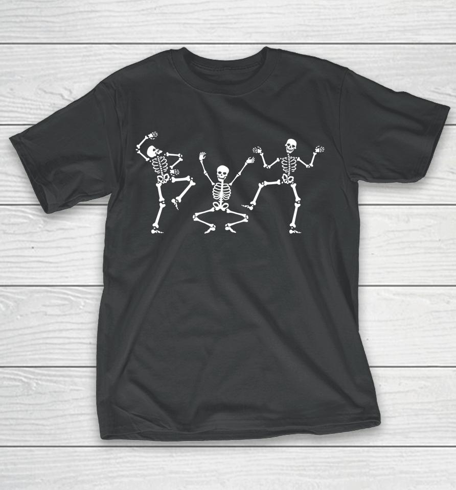 Dancing Skeleton Dance Scary Halloween T-Shirt
