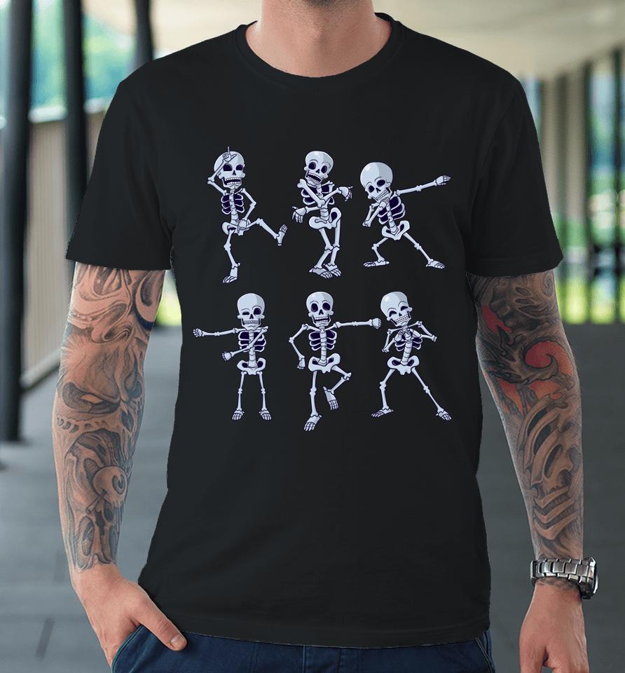 Dancing Skeletons Dabbing Skeleton Dab Boys Girls Halloween Premium T-Shirt