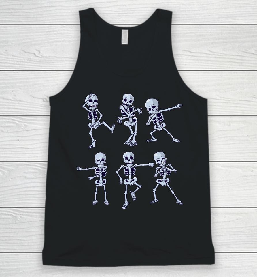 Dancing Skeletons Dabbing Skeleton Dab Boys Girls Halloween Unisex Tank Top