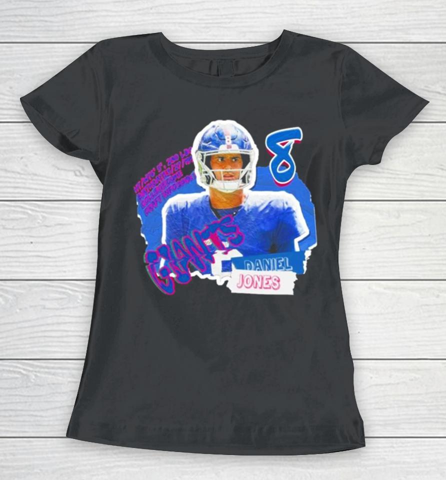 Daniel Jones Football Paper New York Giants Women T-Shirt