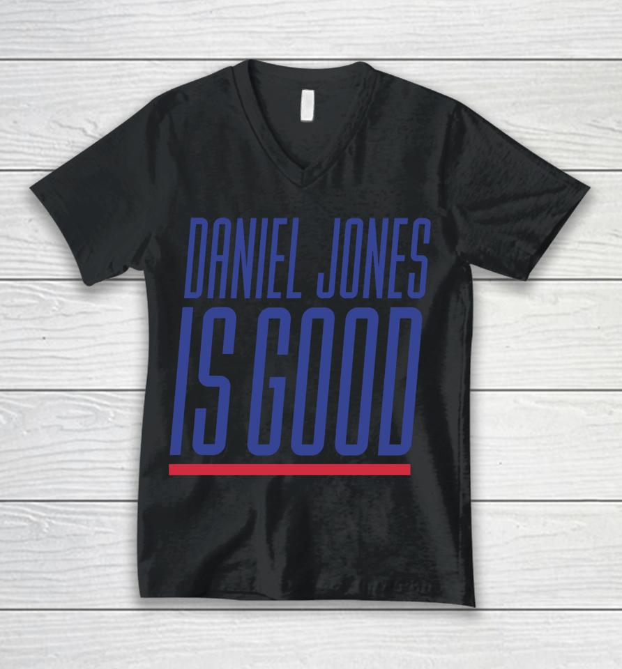 Daniel Jones New York Giants Is Good 2023 Unisex V-Neck T-Shirt
