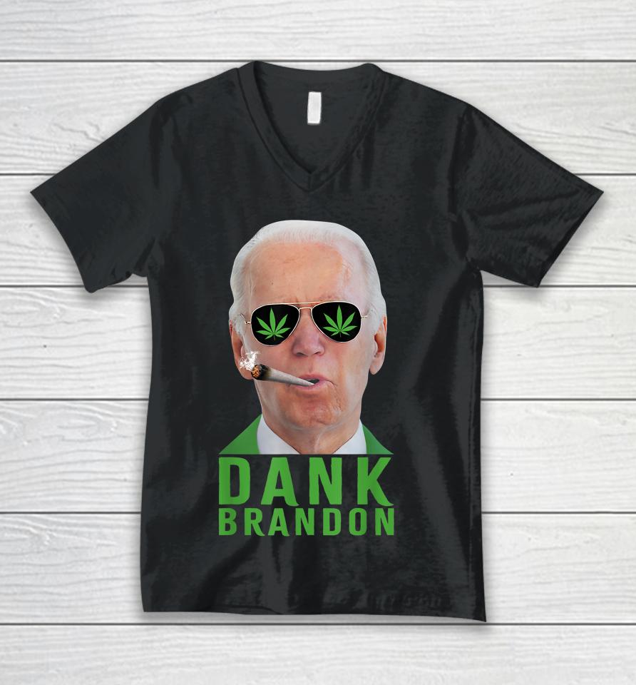 Dank Brandon Weed Marijuana Unisex V-Neck T-Shirt