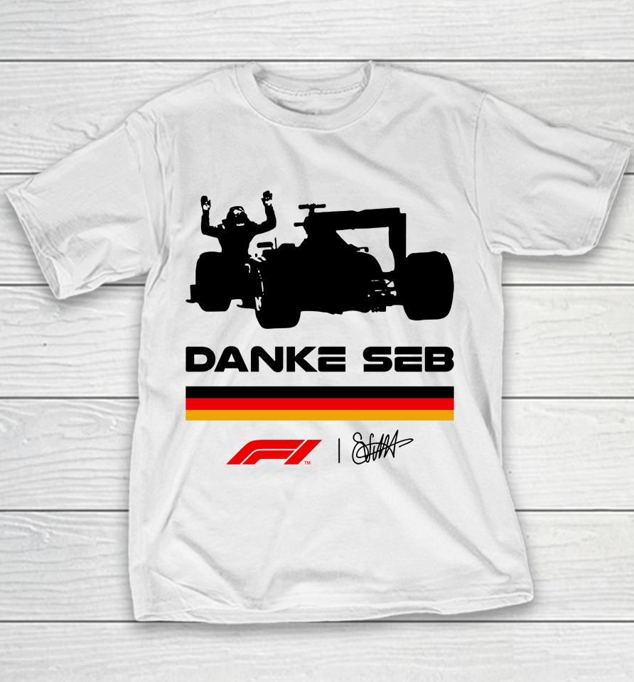 Danke Seb Goodbye F1 Danke Seb Sebastian Vettel Legendary Youth T-Shirt