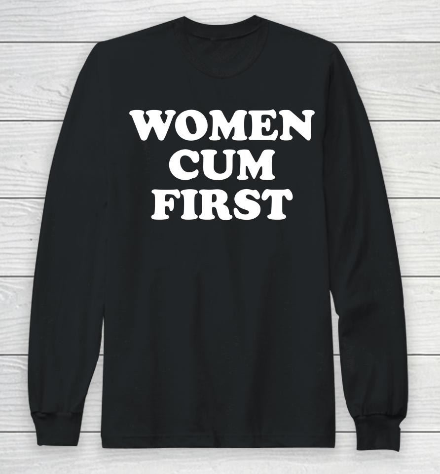 Danny Duncan Merch Women Cum First Long Sleeve T-Shirt