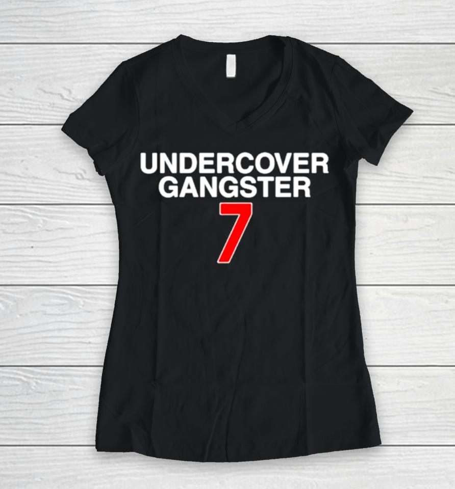 Dansby’s Undercover Gangster Women V-Neck T-Shirt