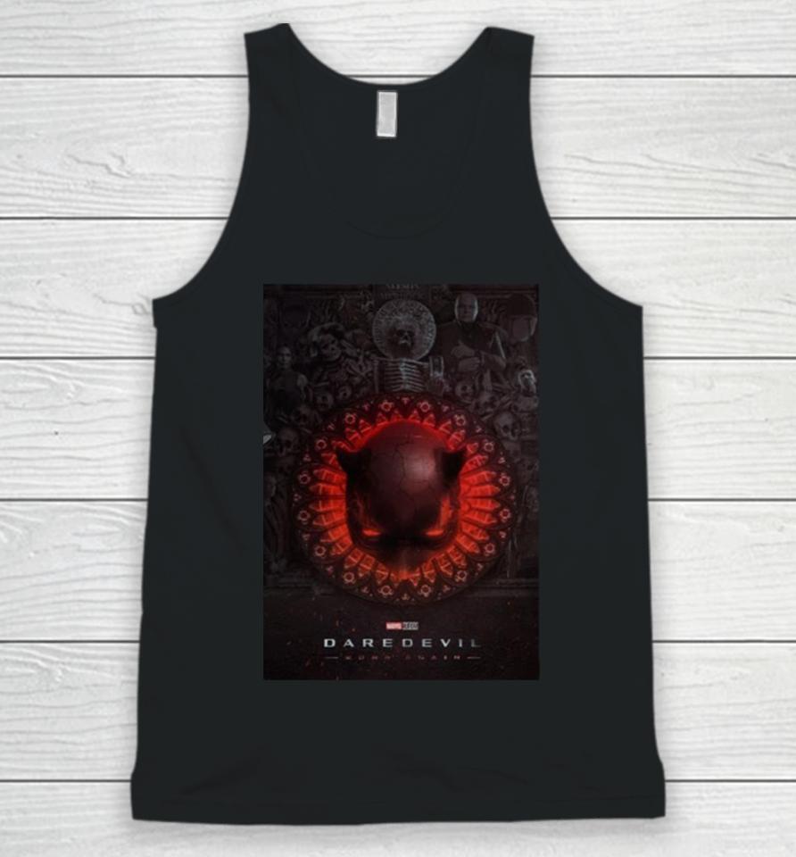 Daredevil Born Again Red Fire Daredevil Mask Skulls Unisex Tank Top