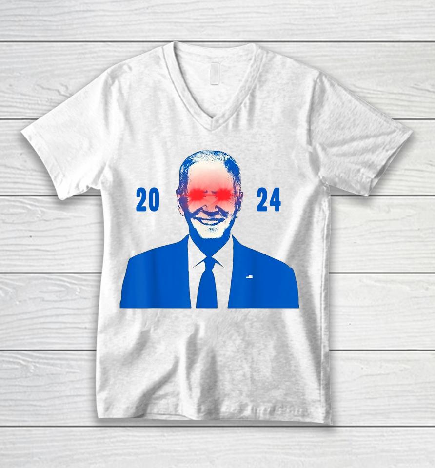 Dark Brandon 2024 Biden Funny New Campaign Unisex V-Neck T-Shirt