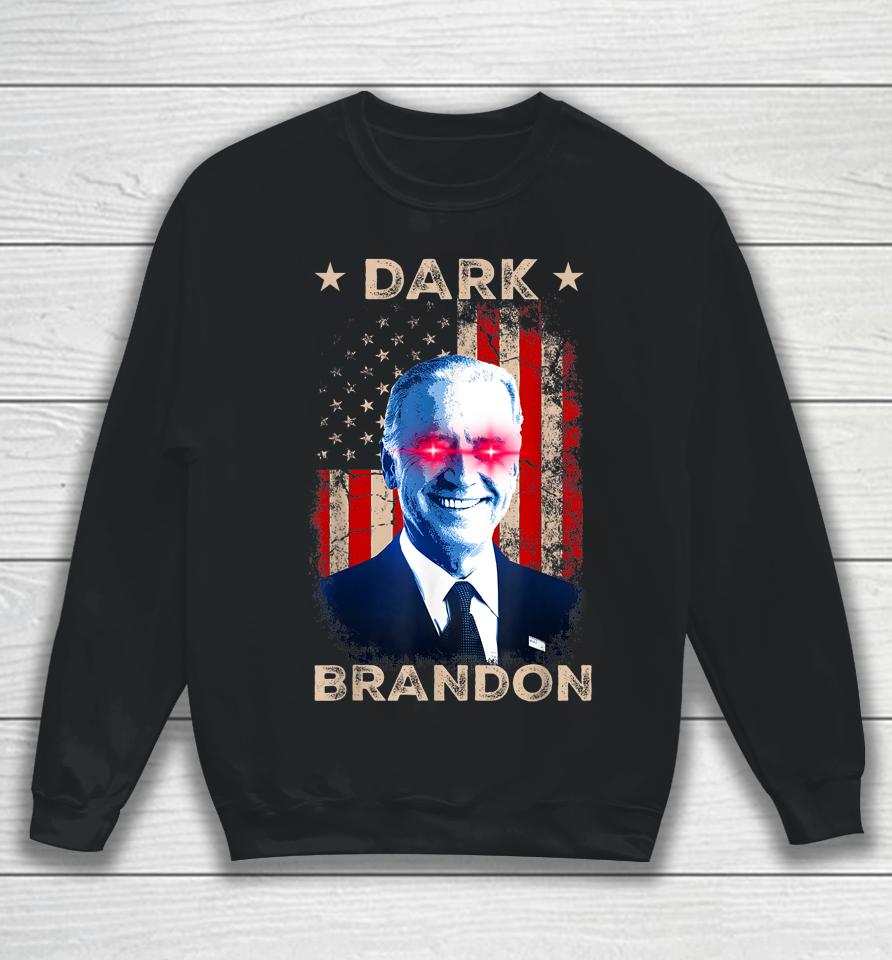 Dark Brandon Biden Saving Funny Us Red Eye Biden Political Sweatshirt