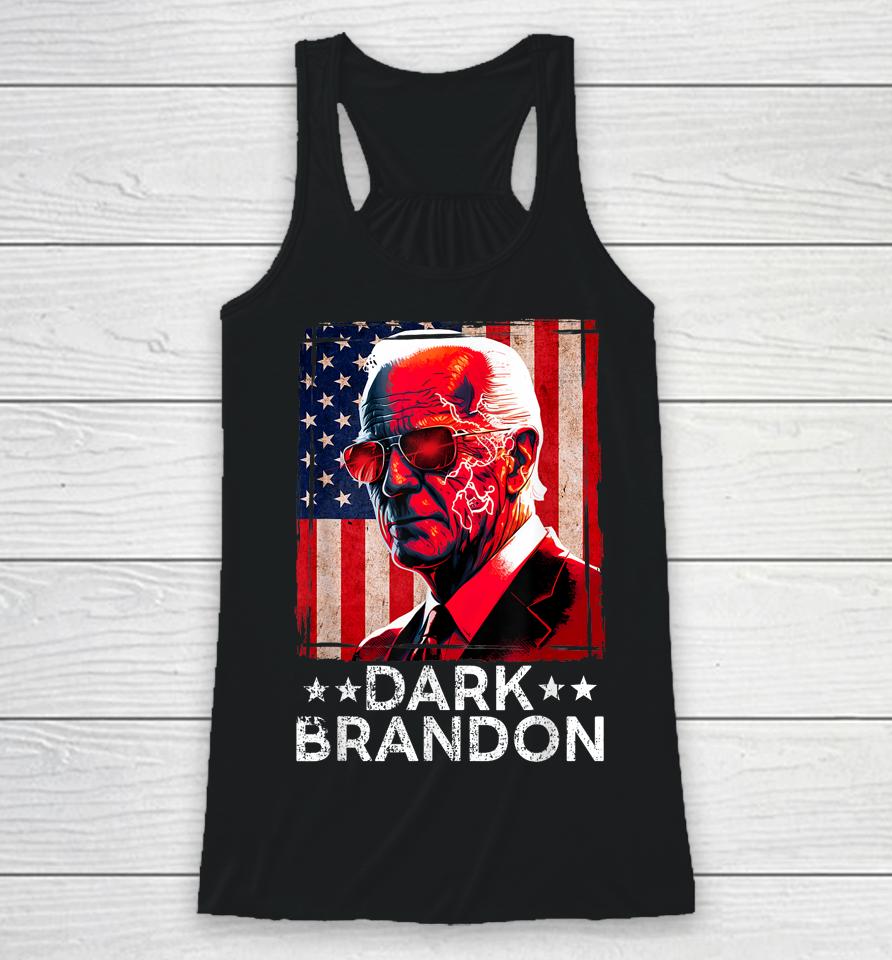 Dark Brandon Biden Saving Funny Us Red Eye Biden Political Racerback Tank