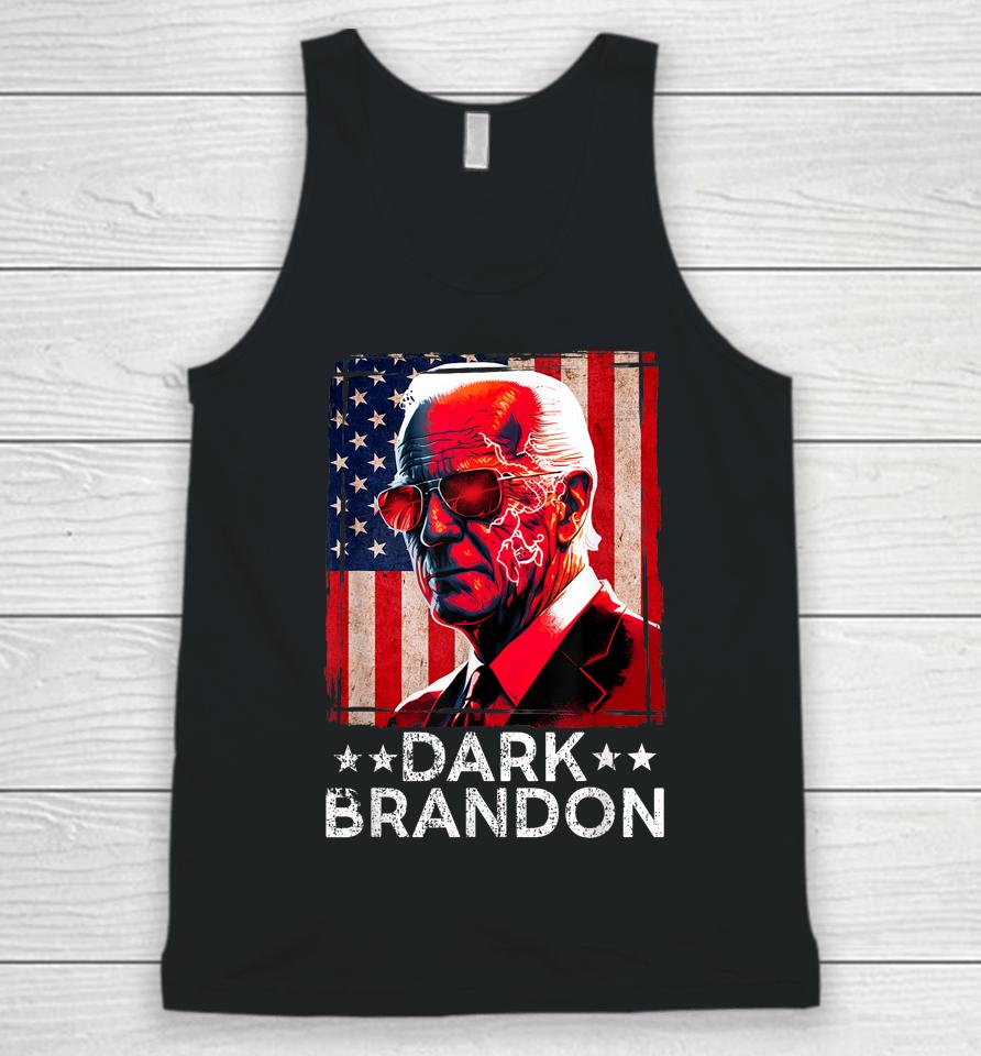 Dark Brandon Biden Saving Funny Us Red Eye Biden Political Unisex Tank Top