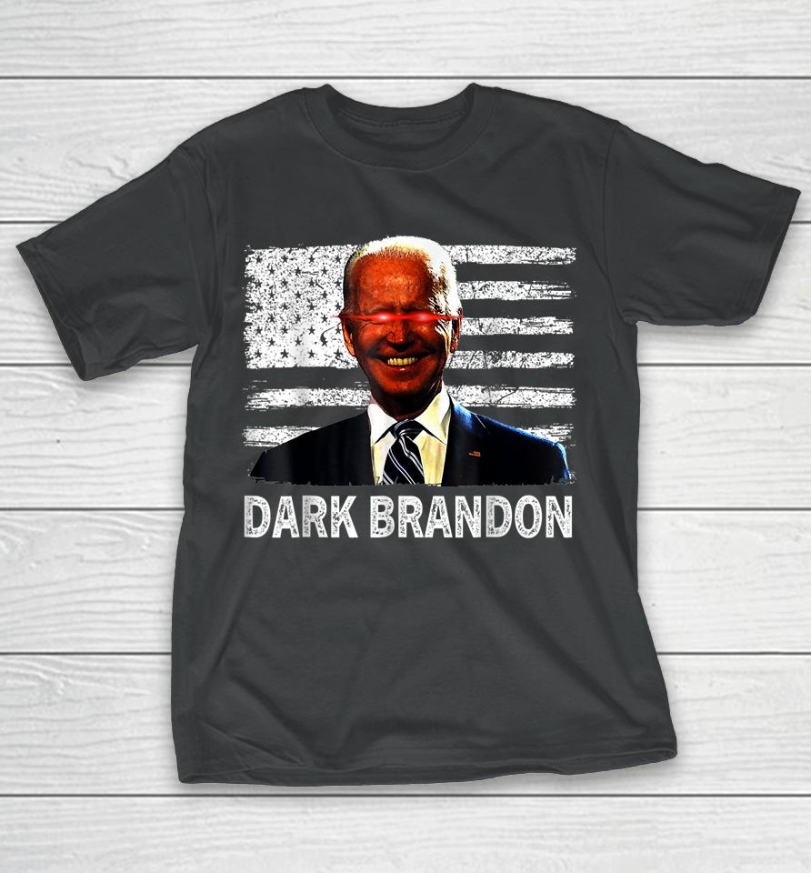 Dark Brandon Funny Biden Saving America Flag Political T-Shirt