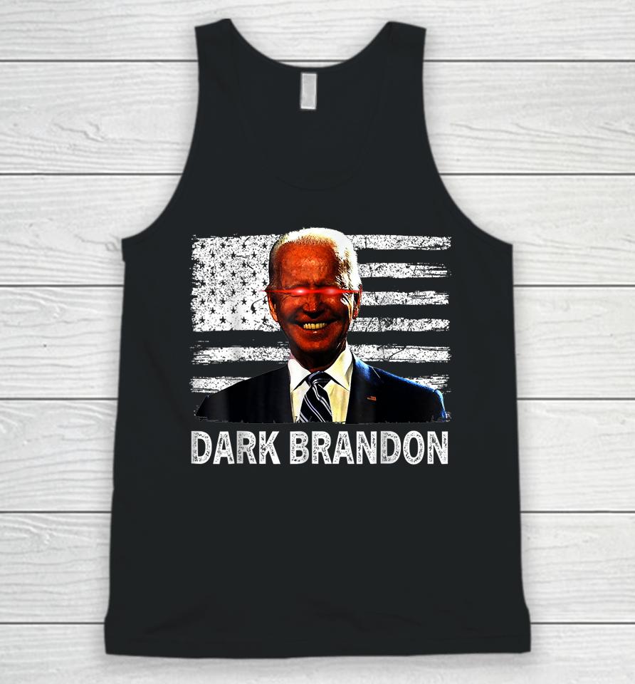 Dark Brandon Funny Biden Saving America Flag Political Unisex Tank Top