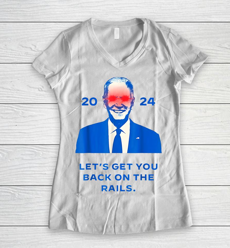 Dark Brandon T-Shirt Biden Campaign 2024 Women V-Neck T-Shirt