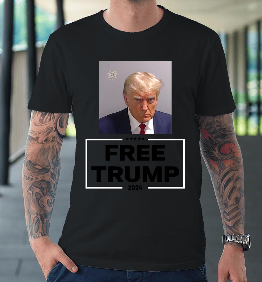 Darren Grimes Wearing Trump Mugshot Free Trump 2024 Premium T-Shirt