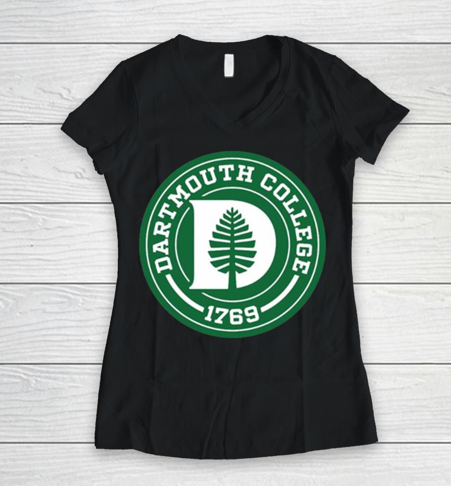 Dartmouth College Circle Dartmouth Women V-Neck T-Shirt