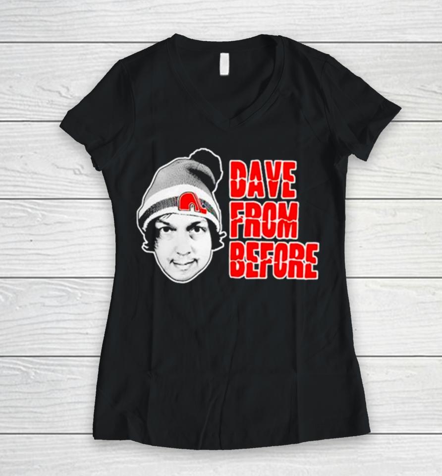 Dave From Before Women V-Neck T-Shirt
