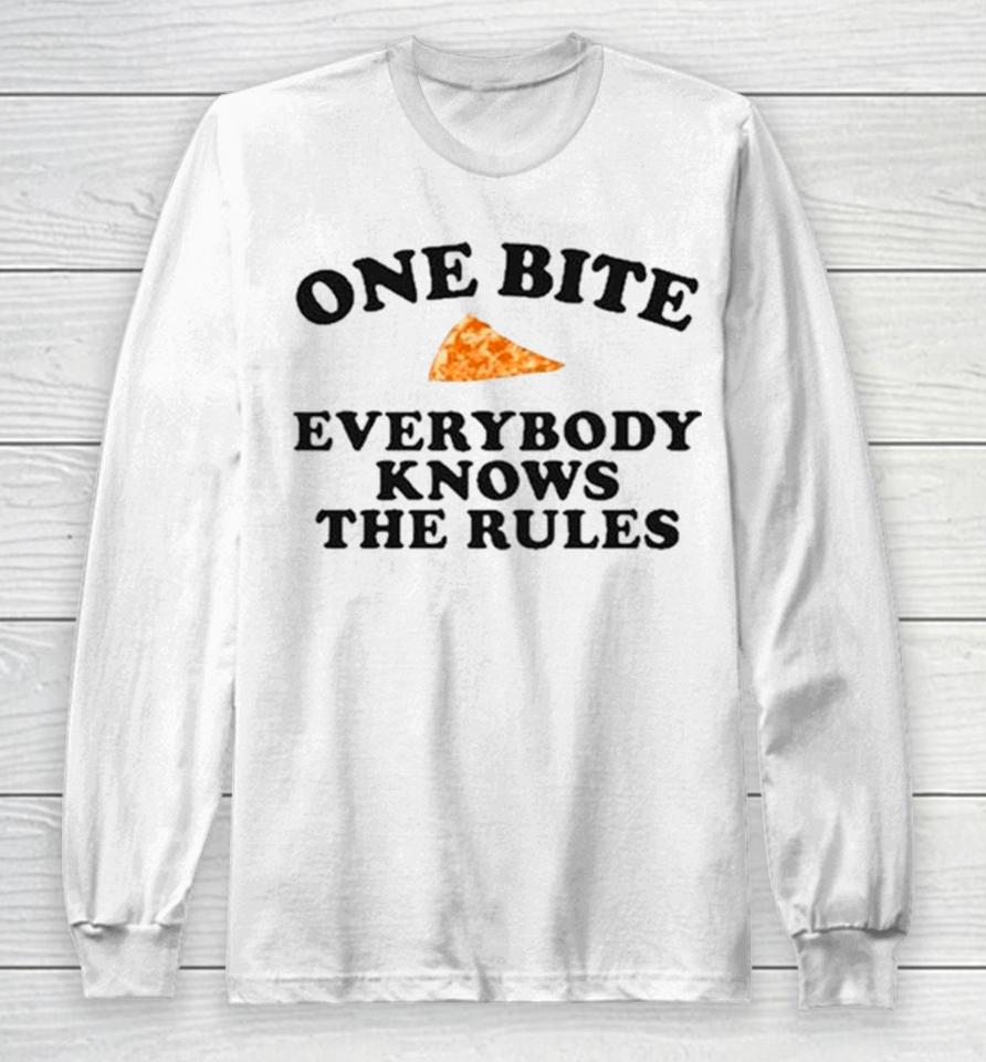 Dave Portnoy One Bite Everyone Knows The Rules Long Sleeve T-Shirt