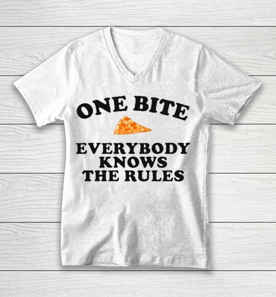 Dave Portnoy One Bite Everyone Knows The Rules Unisex V-Neck T-Shirt
