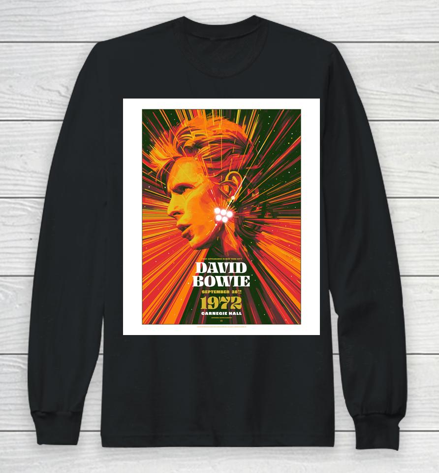 David Bowie New York City 1972 Long Sleeve T-Shirt