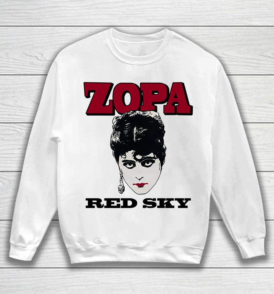 David Chase Zopa Red Sky Sweatshirt