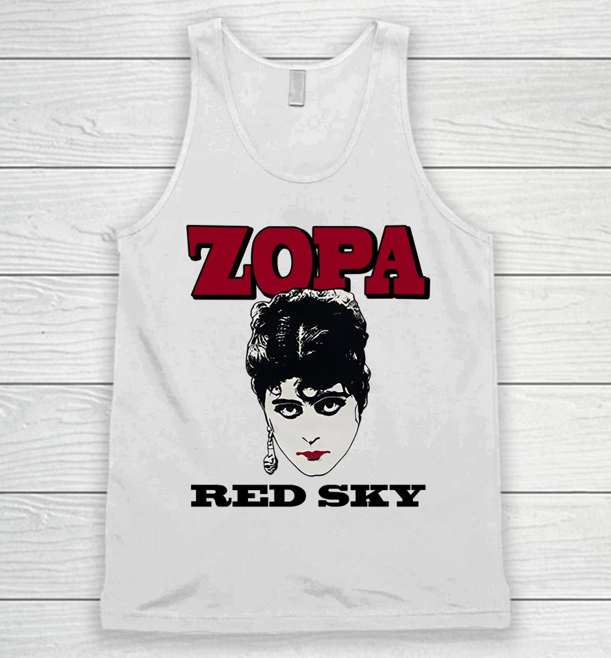 David Chase Zopa Red Sky Unisex Tank Top