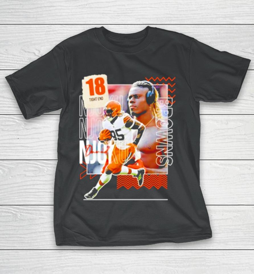 David Njoku 18 Running Back Football Player T-Shirt