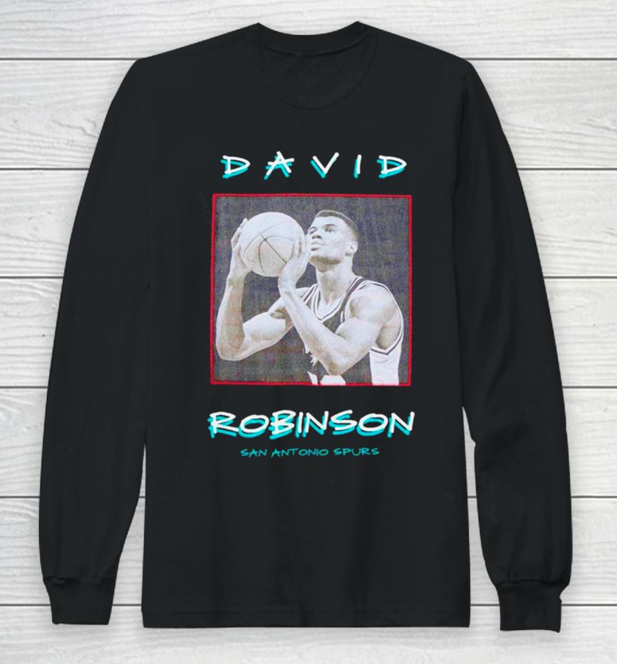 David Robinson San Antonio Spurs Vintage Logo Long Sleeve T-Shirt