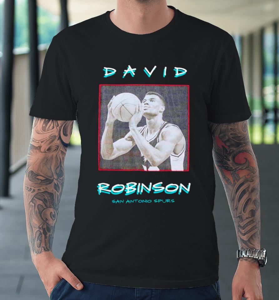David Robinson San Antonio Spurs Vintage Logo Premium T-Shirt