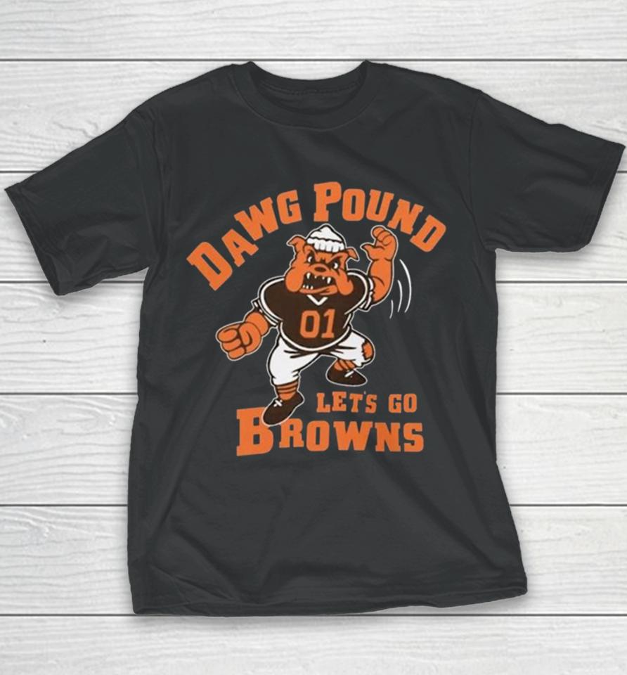 Dawg Pound Let’s Go Cleveland Browns Youth T-Shirt