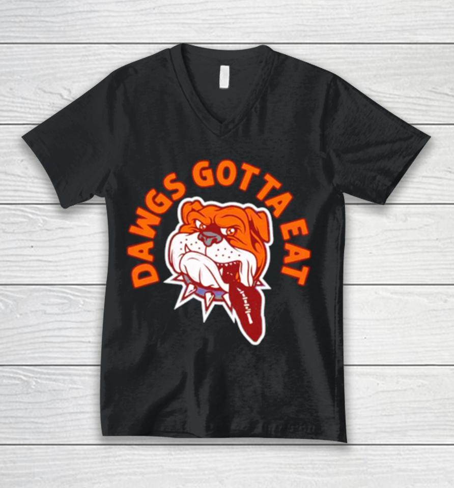 Dawgs Gotta Eat Cleveland Browns Unisex V-Neck T-Shirt