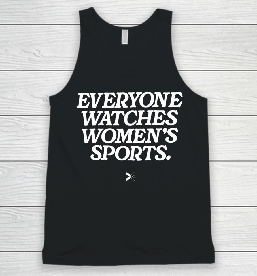 Dawn Staley Wearing Togethxr Everyone Watches Women’s Sports White Unisex Tank Top