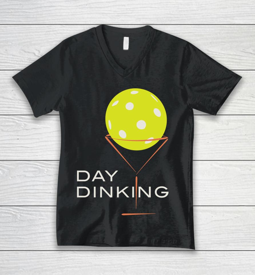Day Dinking Pickleball Unisex V-Neck T-Shirt