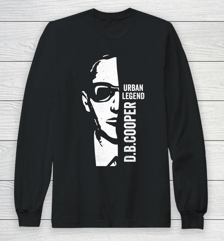 Db Cooper Face Unsolved Mystery Sixties Cool Urban Legend Long Sleeve T-Shirt