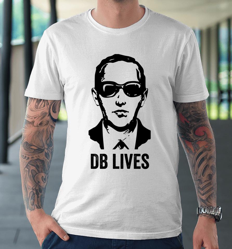 Db Cooper Lives Unsolved Mystery Sixties Urban Legend Face Premium T-Shirt