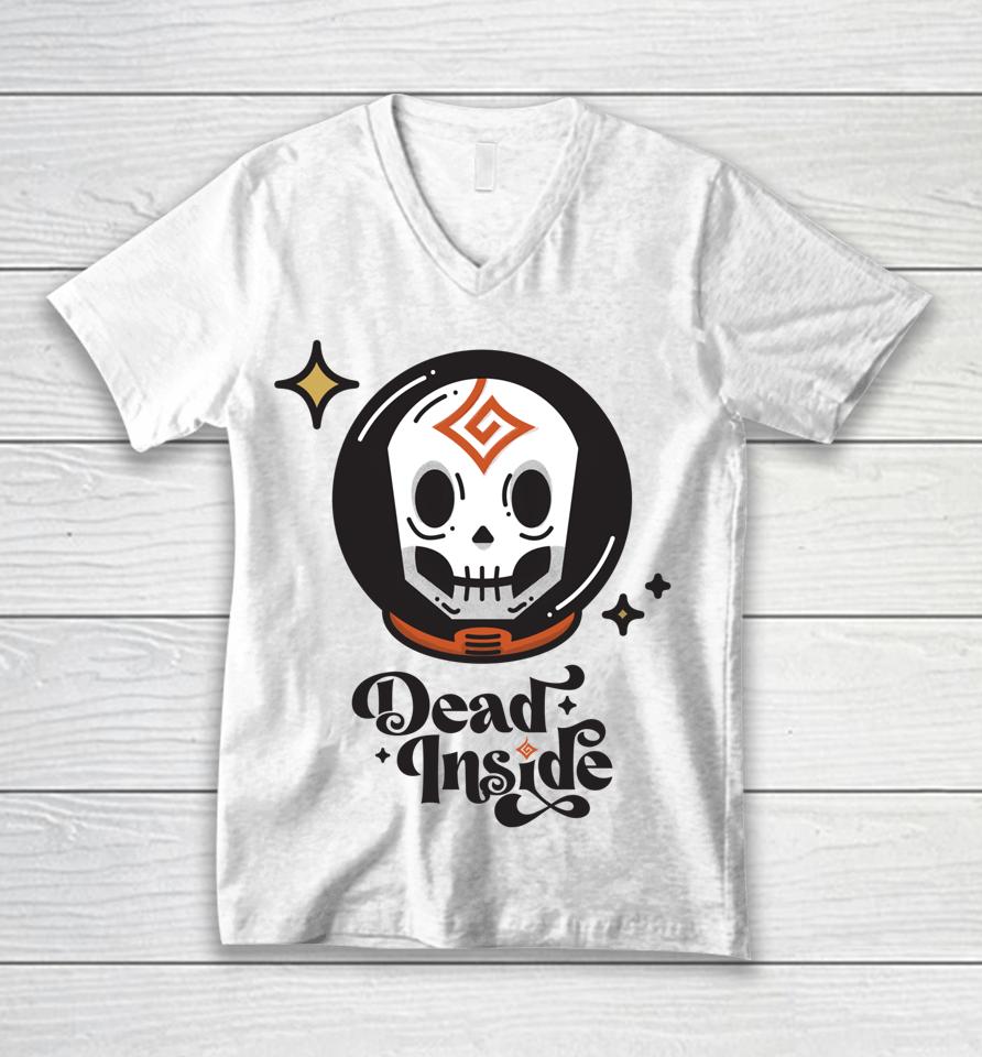 Dead Inside Cosmonaut Unisex V-Neck T-Shirt