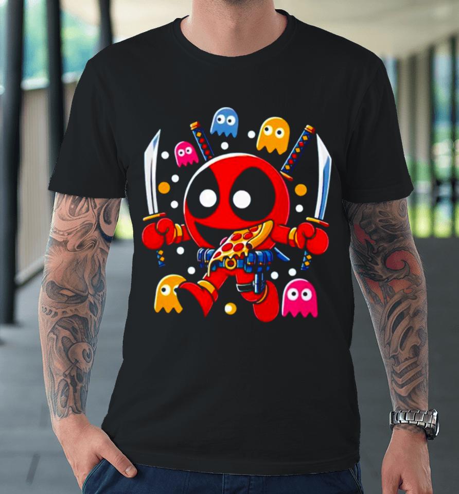 Deadpool In The Style Of Pac Man Mr. Dp Premium T-Shirt