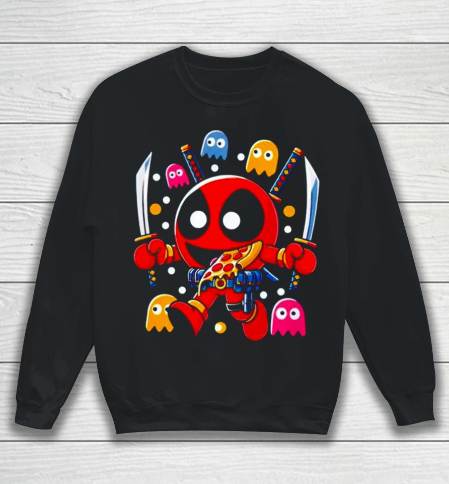 Deadpool In The Style Of Pac Man Mr. Dp Sweatshirt