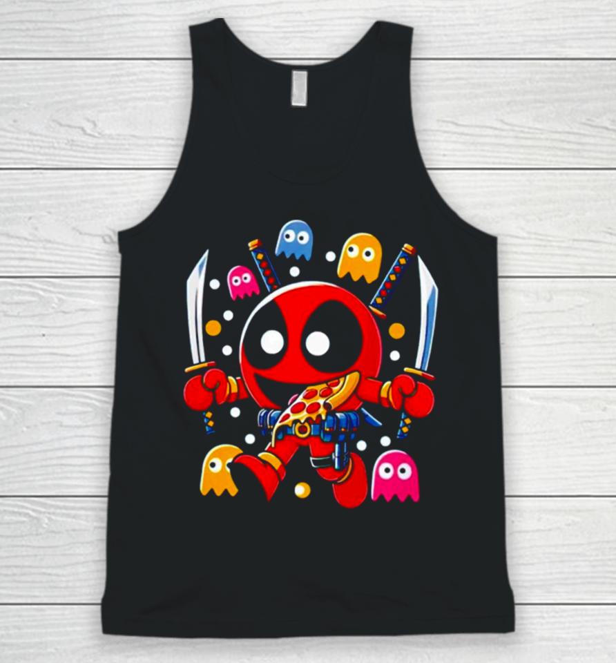Deadpool In The Style Of Pac Man Mr. Dp Unisex Tank Top