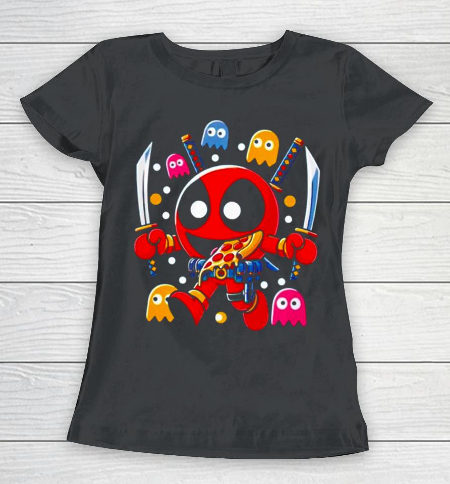 Deadpool In The Style Of Pac Man Mr. Dp Women T-Shirt