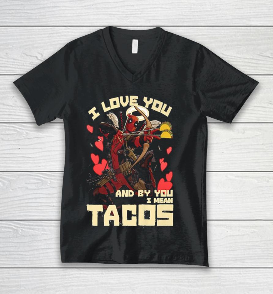 Deadpool’s Cupid Love For Tacos Unisex V-Neck T-Shirt