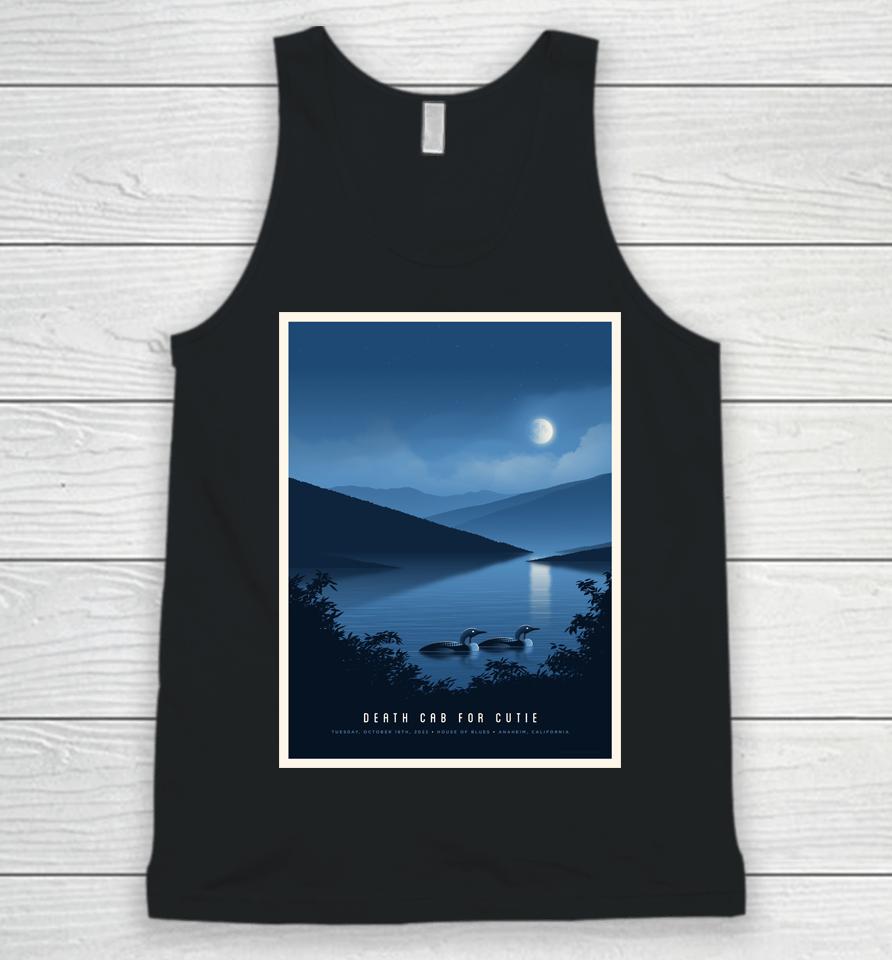 Death Cab For Cutie House Of Blues Anaheim October 18Th 2022 California Unisex Tank Top