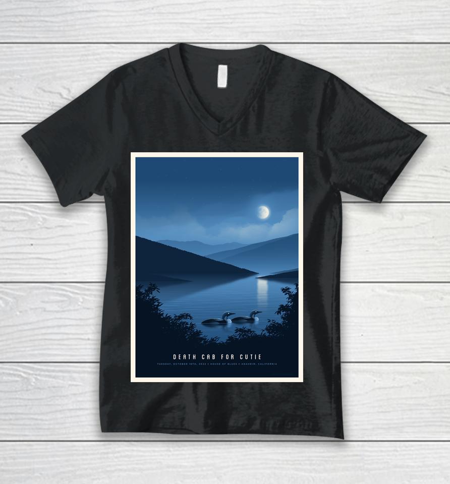 Death Cab For Cutie House Of Blues Anaheim October 18Th 2022 California Unisex V-Neck T-Shirt