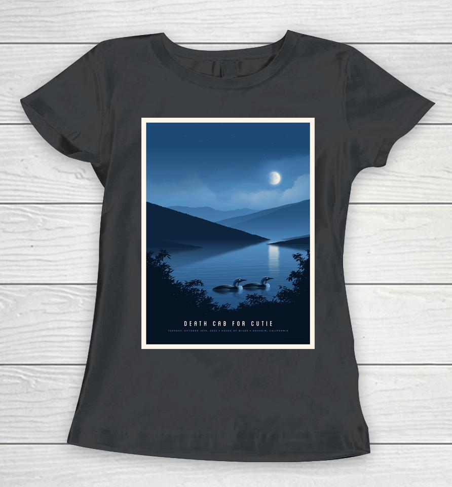 Death Cab For Cutie House Of Blues Anaheim October 18Th 2022 California Women T-Shirt