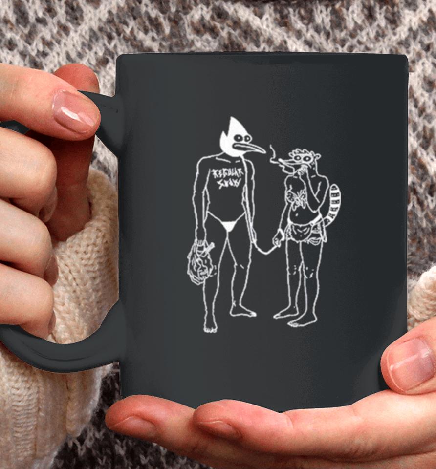 Death Grips X Regular Show Money Store Sketch Coffee Mug
