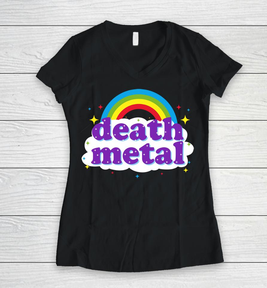 Death Metal Women V-Neck T-Shirt