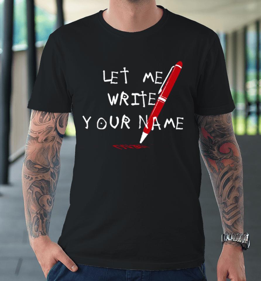 Death Note Anime Light Yagami Let Me Write Your Name Premium T-Shirt