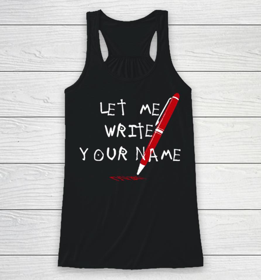 Death Note Anime Light Yagami Let Me Write Your Name Racerback Tank