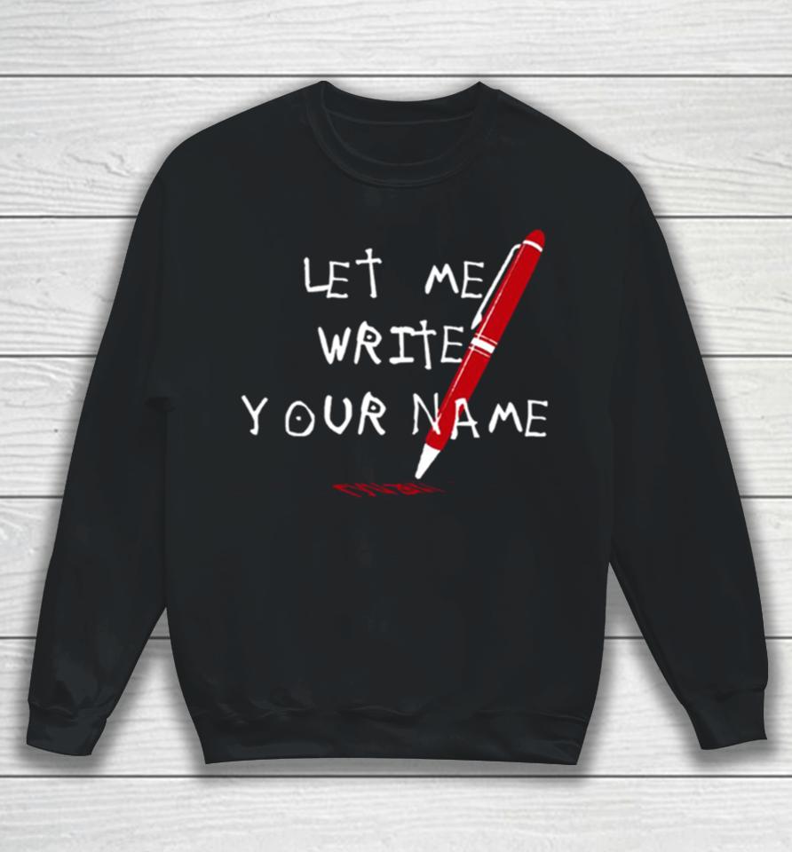 Death Note Anime Light Yagami Let Me Write Your Name Sweatshirt